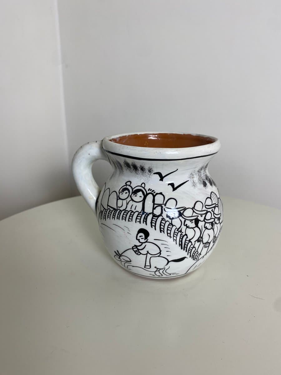 Tasse Céramique Motifs Dessinés Blanc
