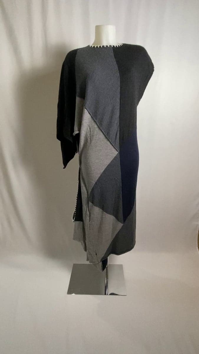 Robe Patchwork Grise et Noire