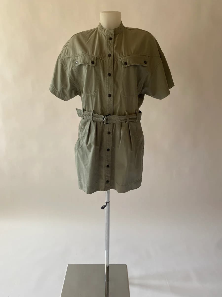 ISABEL MARANT ÉTOILE - ROBE COURTE KAKI