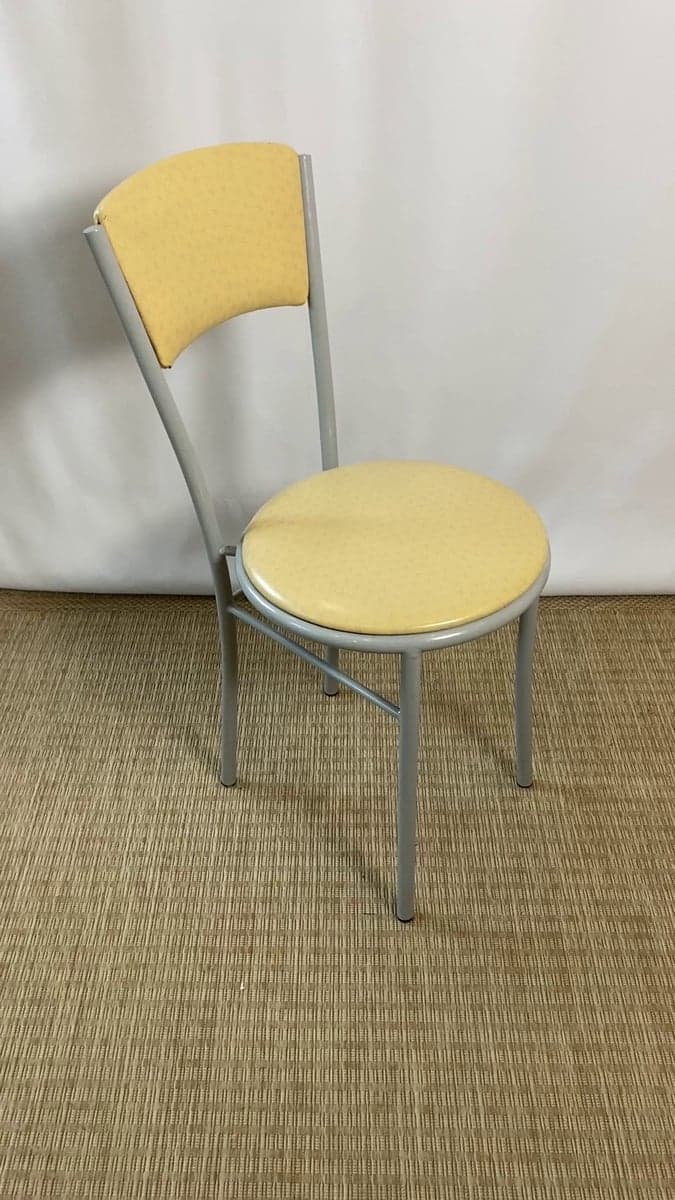 Chaise Métal Rembourrée Jaune